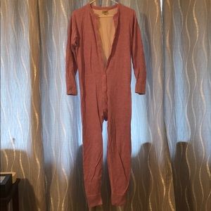 Small Two-Layer Union Suit LL Bean Berry Pink